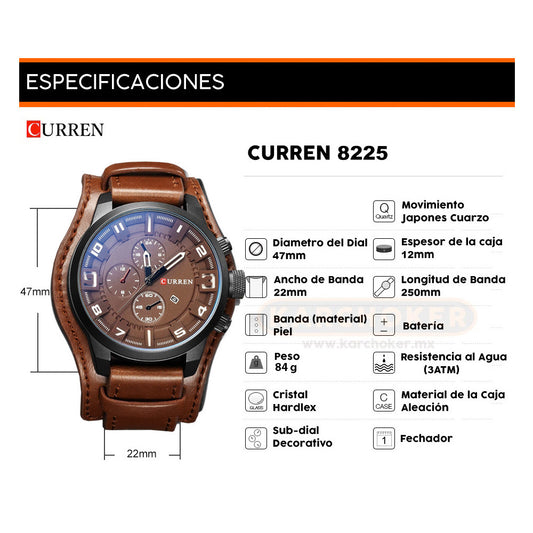 Reloj Curren 8225 Cuero
